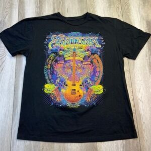 Carlos Santana Spiritual Soul T Shirt Mens Large Black Collective Music Band Men